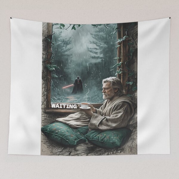 Item preview, Waiting - Funny Space Wizard Parody Art designed and sold by Modern Nest Art.