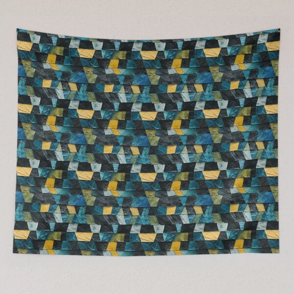 Item preview, Geometric Teal Paper Tile Seamless Photo Texture designed and sold by DigitaICraft.
