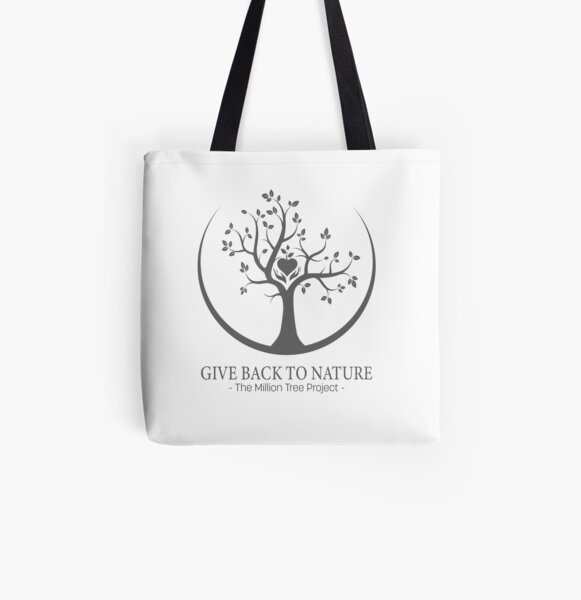 Give Back to Nature - Grey Logo All Over Print Tote Bag