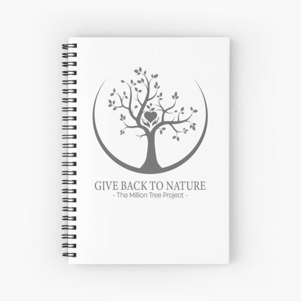 Give Back to Nature - Grey Logo Spiral Notebook