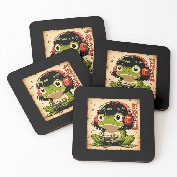 Item preview, Retro Gamer Frog With Bob Haircut designed and sold by LunaMagicStudio.