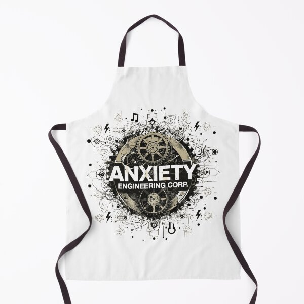 Item preview, Anxiety Engineering Corp Logo – Chaotic Gear Diagram Mental Health Humor, Industrial Tech Parody designed and sold by MagicMakerPh.