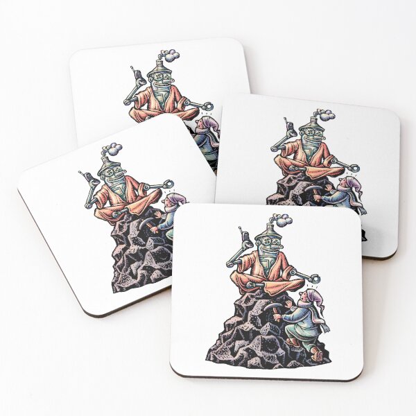 Item preview, robot guru swami sitting on the summit in lotus position designed and sold by LisaHaney.