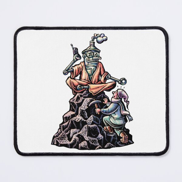 Item preview, robot guru swami sitting on the summit in lotus position designed and sold by LisaHaney.