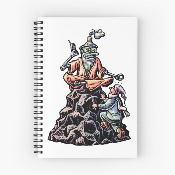 Item preview, robot guru swami sitting on the summit in lotus position designed and sold by LisaHaney.