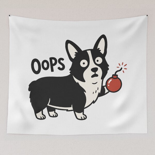 Item preview, Corgi with Bomb designed and sold by Amir Faysal.