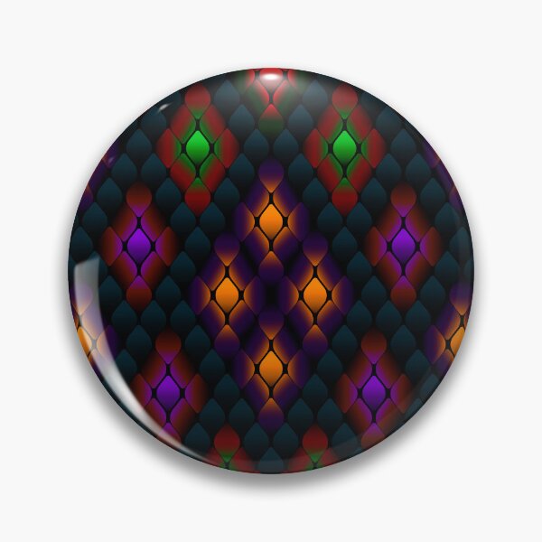 Item preview, Glowing Jewel Scale Pattern - Dark Rainbow Mosaic Seamless Design designed and sold by Ihor Ivanov.