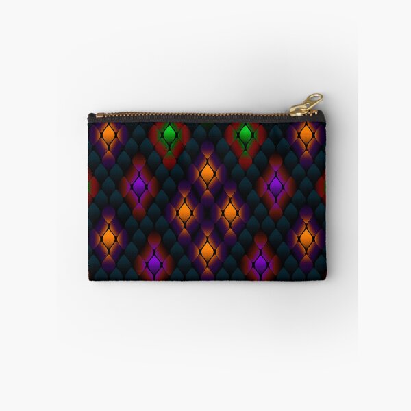 Item preview, Glowing Jewel Scale Pattern - Dark Rainbow Mosaic Seamless Design designed and sold by Ihor Ivanov.