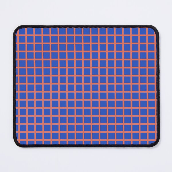 Item preview, Terra cotta & cerulean blue grid designed and sold by Mint + Midnight.