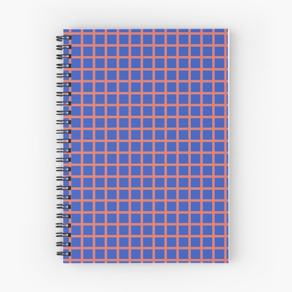 Item preview, Terra cotta & cerulean blue grid designed and sold by Mint + Midnight.