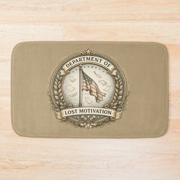 Item preview, Department of Lost Motivation Badge – Funny Burnout Office Humor, Government Parody designed and sold by MagicMakerPh⭐⭐⭐⭐⭐.