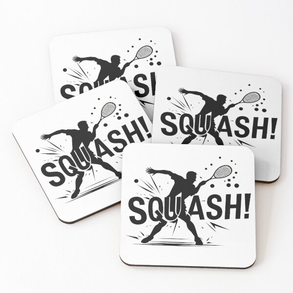 Item preview, Squash Player Fast Movement Black Silhouette Typography Design  designed and sold by RareVisuals.