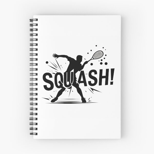 Item preview, Squash Player Fast Movement Black Silhouette Typography Design  designed and sold by RareVisuals.