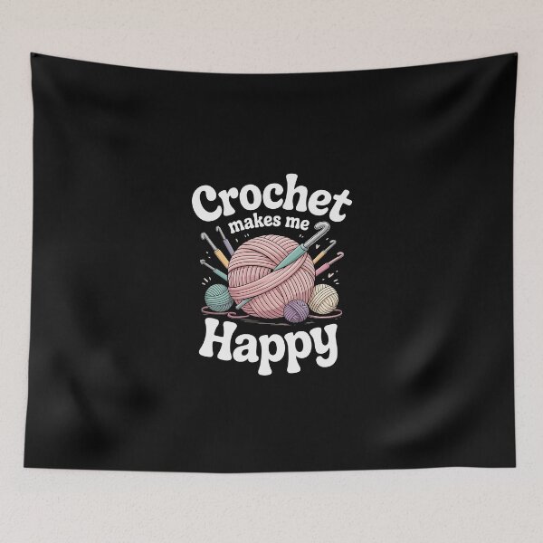 Item preview, Crochet makes me happy designed and sold by jkrphoto.