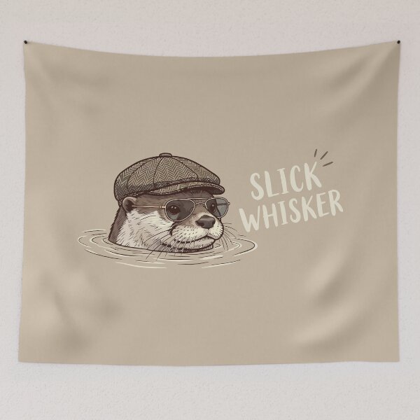Item preview, Slick Whisker Cool Otter designed and sold by Amir Faysal.