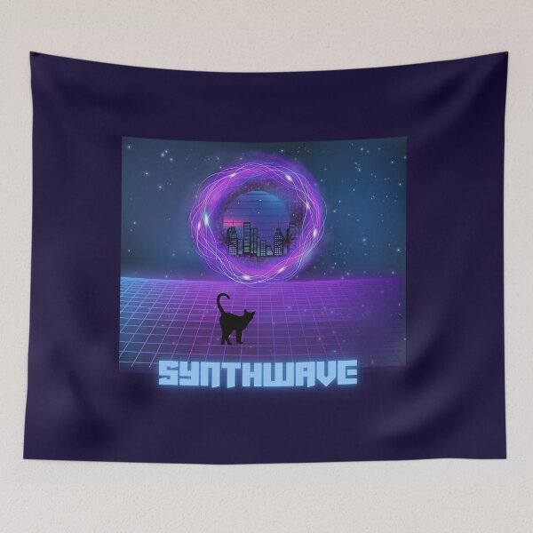 Item preview, Cyber Cat – Portal to Synthwave City designed and sold by CreationSpace3005.
