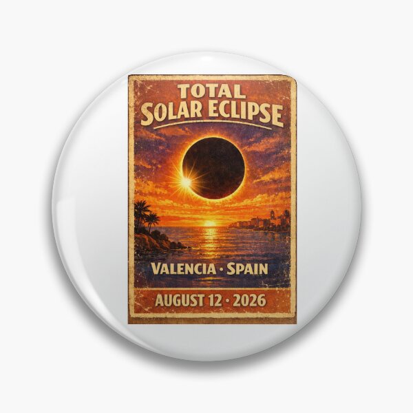Item preview, Total Solar Eclipse Valencia Spain 2026 — August 12 Totality Vintage Poster Gift designed and sold by Print Loft.