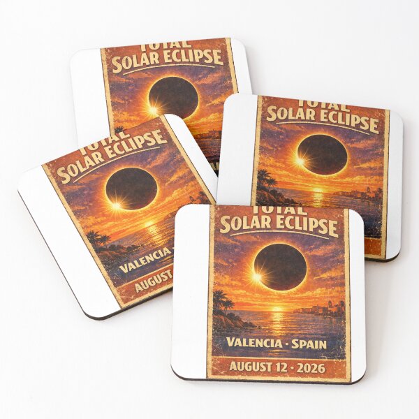 Item preview, Total Solar Eclipse Valencia Spain 2026 — August 12 Totality Vintage Poster Gift designed and sold by Print Loft.