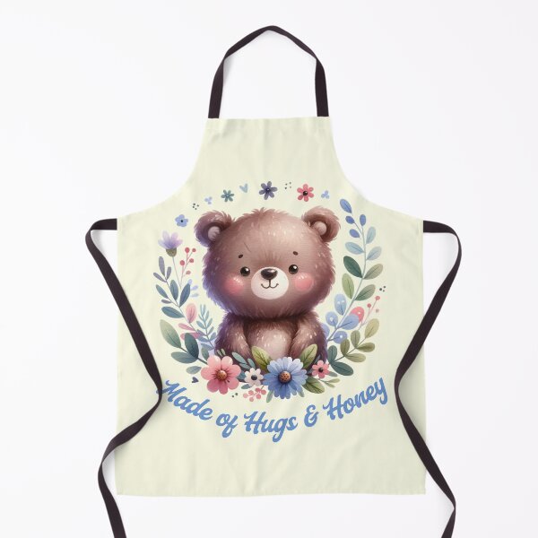 Item preview, Made of Hugs & Honey Cute Teddy Bear Floral Cottagecore Kawaii Design designed and sold by Sachie's Studio.