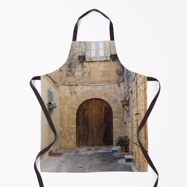 Item preview, Sunlit Stone Archway With Large Wooden Door In Narrow Mediterranean Alleyway designed and sold by Nmallia.