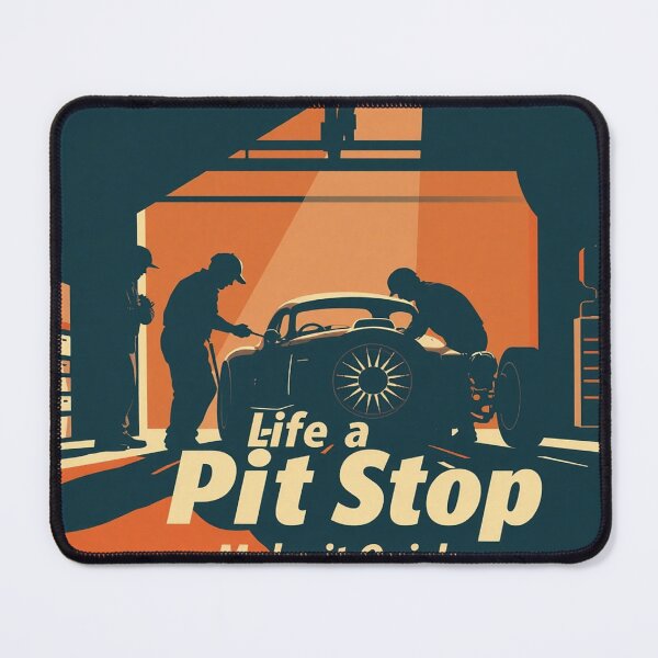 Item preview, Life Is A Pit Stop Make It Quick Retro Vintage Mechanic Art. designed and sold by Tama-sirth.