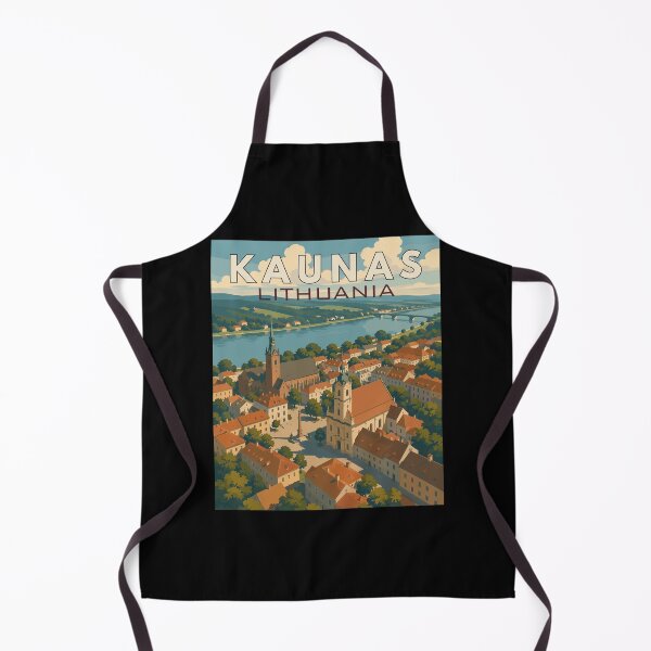 Item preview, Kaunas in Lithuania, Vintage Art Travel Landscape designed and sold by MaateoDesign.