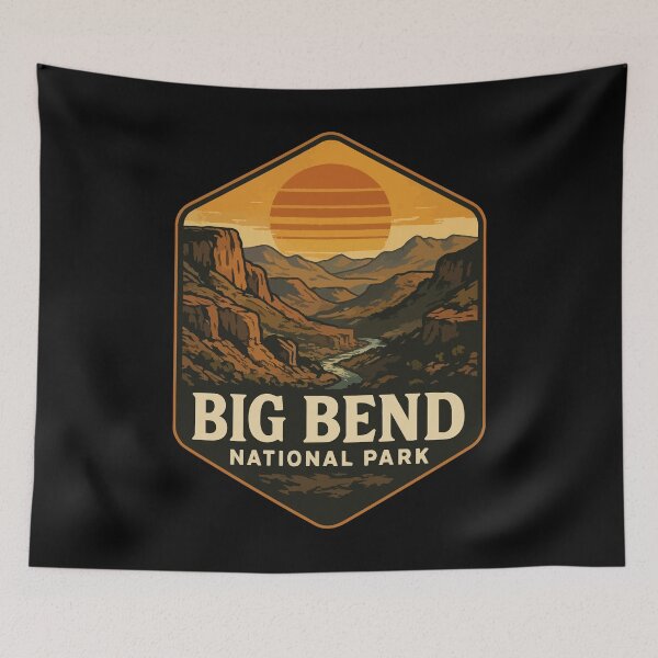 Item preview, Big Bend National Park Texas Retro Travel designed and sold by TomFrontierArt.