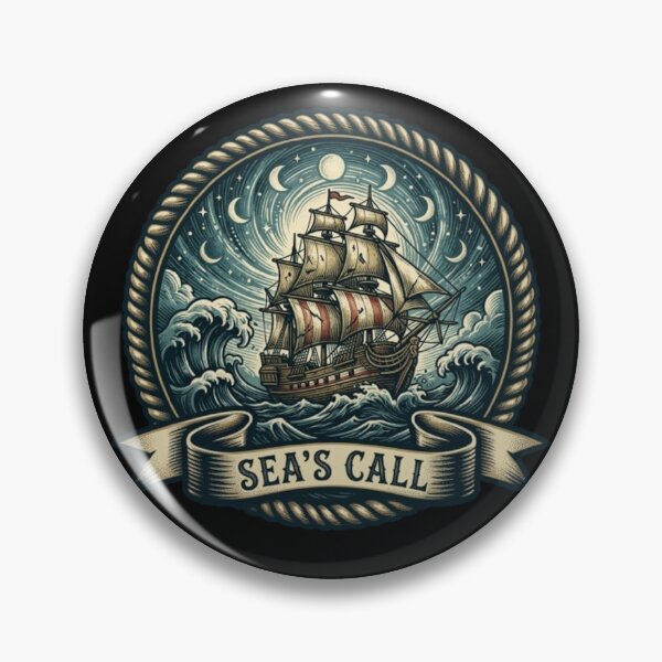 Item preview, Sea’s Call – Vintage Nautical Emblem designed and sold by Dogandesighn.