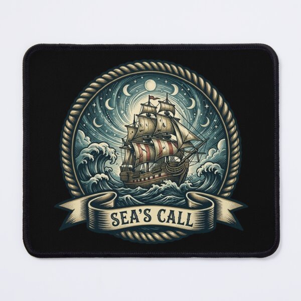 Item preview, Sea’s Call – Vintage Nautical Emblem designed and sold by Dogandesighn.