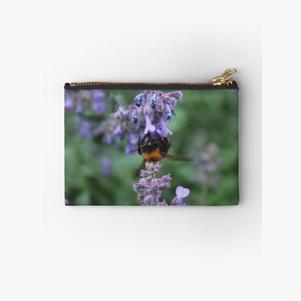Item preview, Bumblebee Gathering Nectar | Purple Wildflower Nature Photography designed and sold by Cha-s-lens.