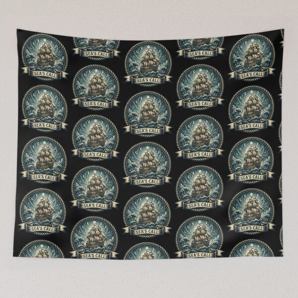 Item preview, Sea’s Call – Vintage Nautical Emblem designed and sold by Dogandesighn.