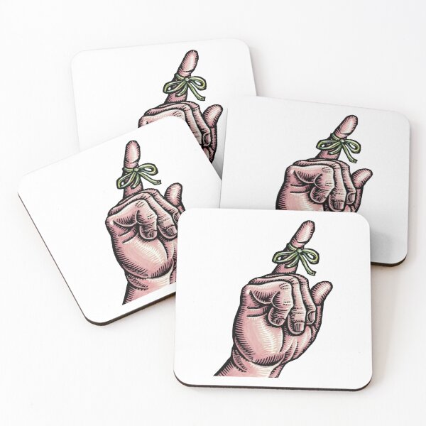 Item preview, hand has a string tied to finger as a reminder designed and sold by LisaHaney.