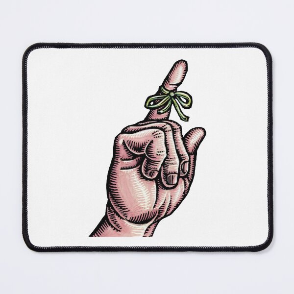 Item preview, hand has a string tied to finger as a reminder designed and sold by LisaHaney.