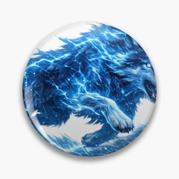 Item preview, Electric Blue Lightning Wolf Soccer Ball – Fierce Fantasy Football Art | Soccer Fan Gift designed and sold by irfanshikh.