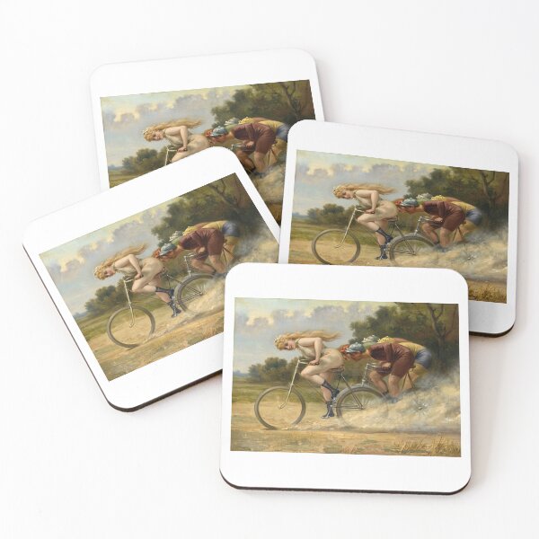 Item preview, Frenetic Bicycle Race Vintage Painting designed and sold by TeeARTHY.