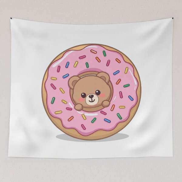Item preview, Donut Bear Kawaii Sticker designed and sold by Stylestickers55.