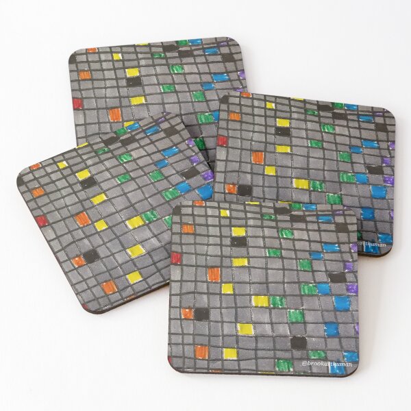 Item preview, Tiny Dark  Rainbow Checkerboard Grays designed and sold by DancingCreek.