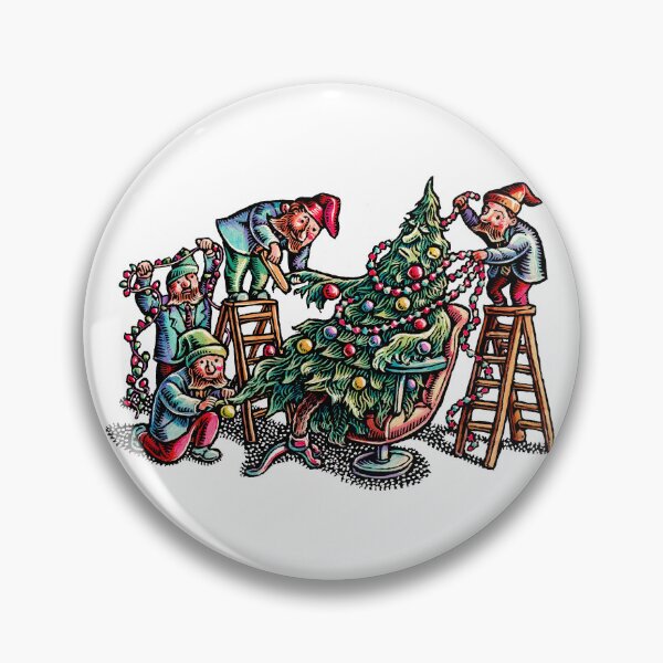 Item preview, Christmas elves dressing a christmas tree as though it's in a beauty salon designed and sold by LisaHaney.