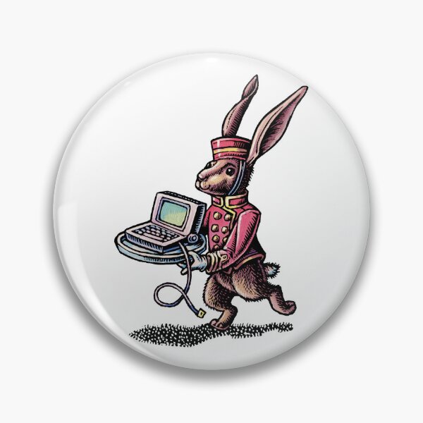 Item preview, rabbit dressed as hotel bellboy brings high speed internet laptop to guest on a tray designed and sold by LisaHaney.