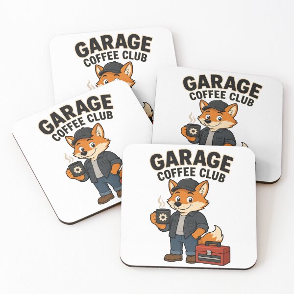 Item preview, Garage Coffee Club Fox Dad Mechanic Coffee Gift designed and sold by Fangtasia77.