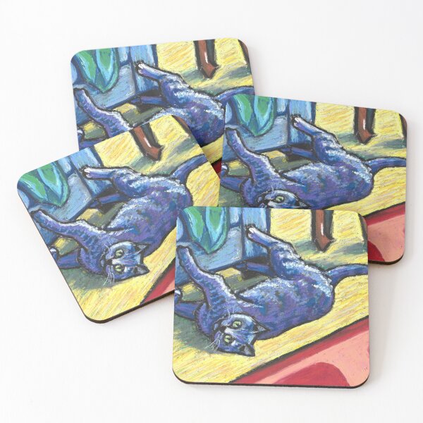 Item preview, Couch scratcher - vibrant impressionist cat art designed and sold by IrinaRammos-Art.