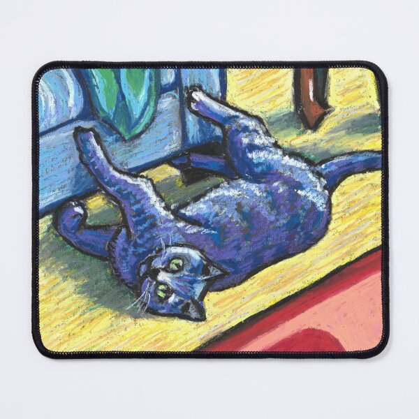 Item preview, Couch scratcher - vibrant impressionist cat art designed and sold by IrinaRammos-Art.