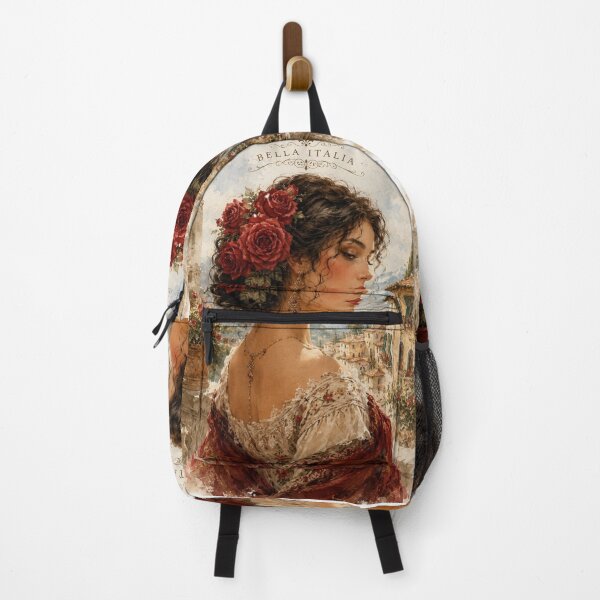Item preview, Bella Italia – Red Roses & Vintage Lady designed and sold by Blueberry-art23.