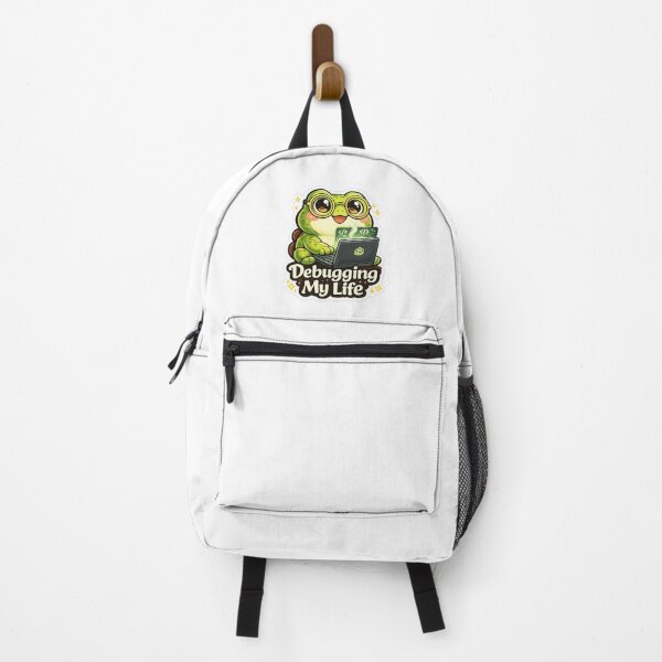 Item preview, Cute Frog Programmer Sticker | Debugging My Life | Coding Gift designed and sold by LandlordsIndia.