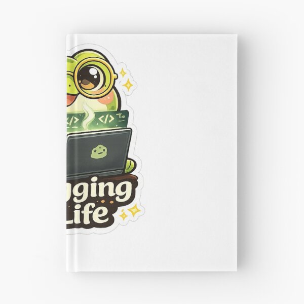 Item preview, Cute Frog Programmer Sticker | Debugging My Life | Coding Gift designed and sold by LandlordsIndia.