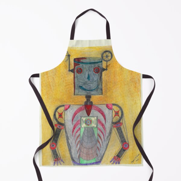 Item preview, smiling robot designed and sold by Haxson37art.