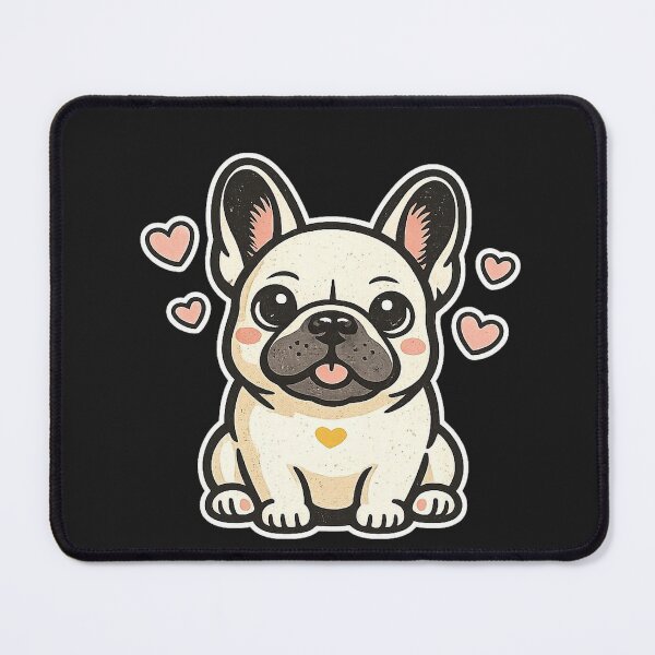 Item preview, Cute French Bulldog ⭐ Kawaii Frenchie Puppy with Hearts Gift designed and sold by UrbanPrintVibes.