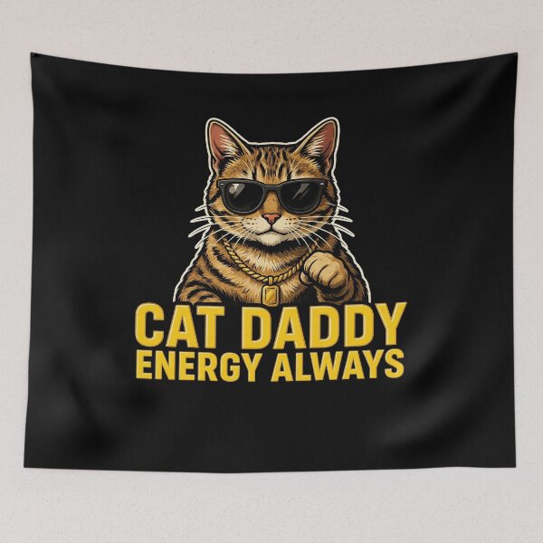 Item preview, Cat Daddy Energy Always Funny Cat Lover Design designed and sold by BHMARTS.