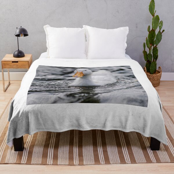 Item preview, White Duck Swimming on Calm Still Water designed and sold by picstroflex.