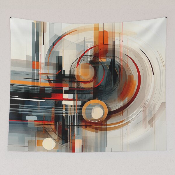 Item preview, Abstract Vortex Geometry in Burnt Orange designed and sold by semenol.